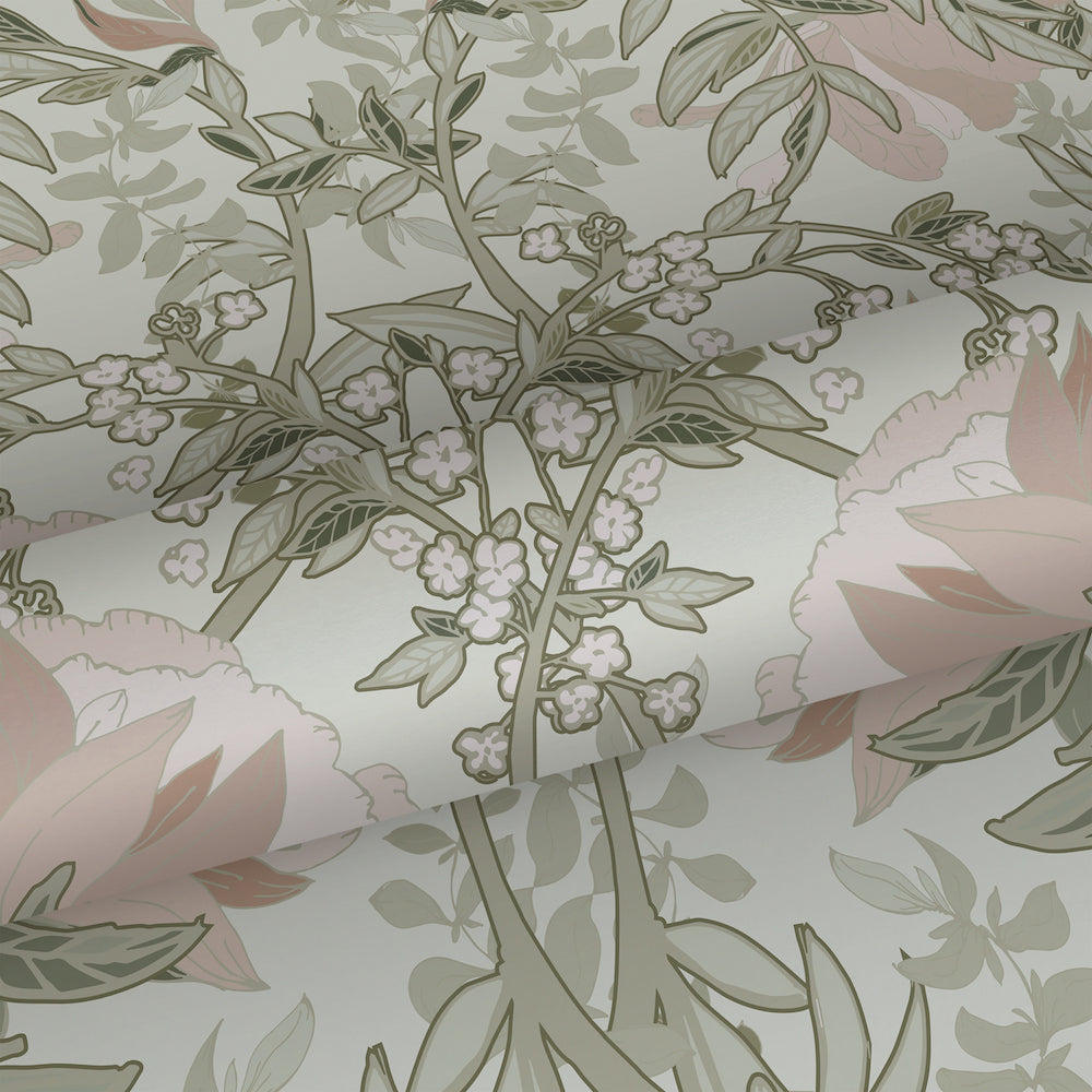 Vintage Flowers - Art Nouveau Flowers botanical wallpaper Esta    