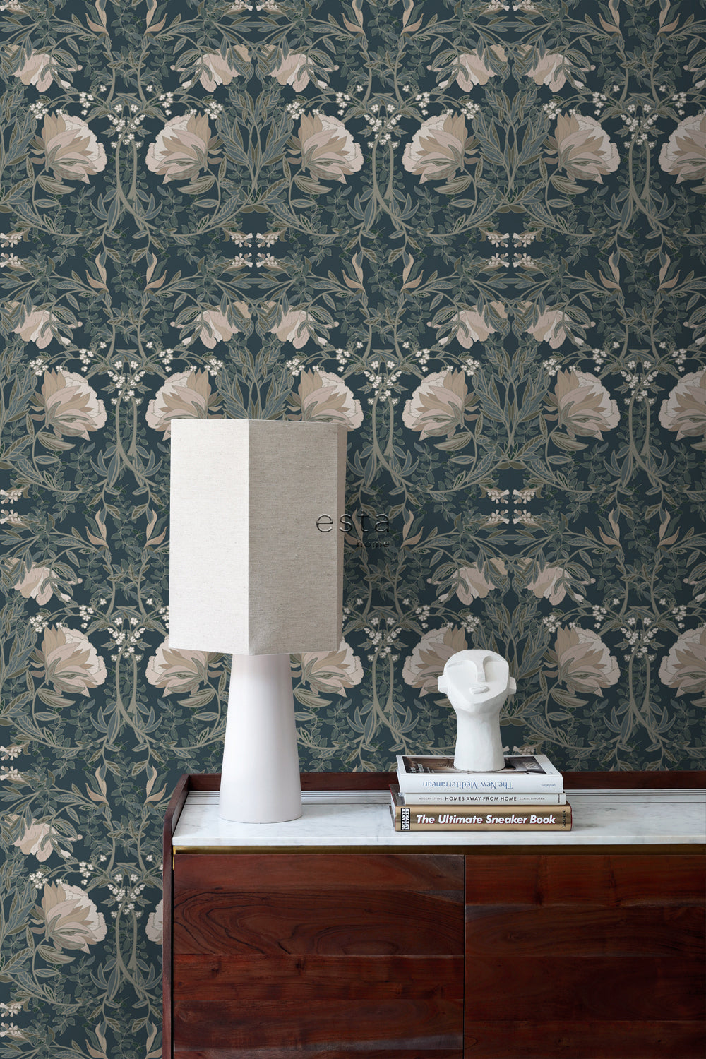 Vintage Flowers - Art Nouveau Flowers botanical wallpaper Esta    