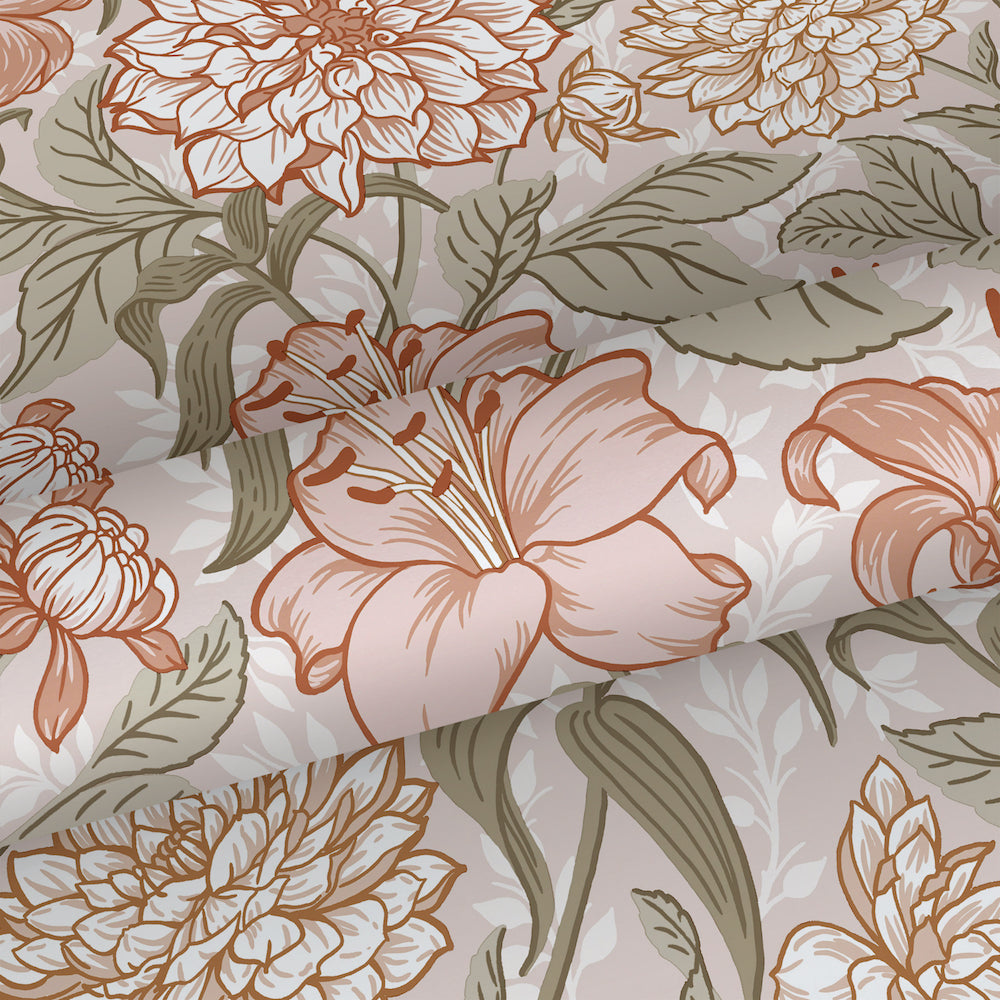 Vintage Flowers - Vintage Blossoms botanical wallpaper Esta    