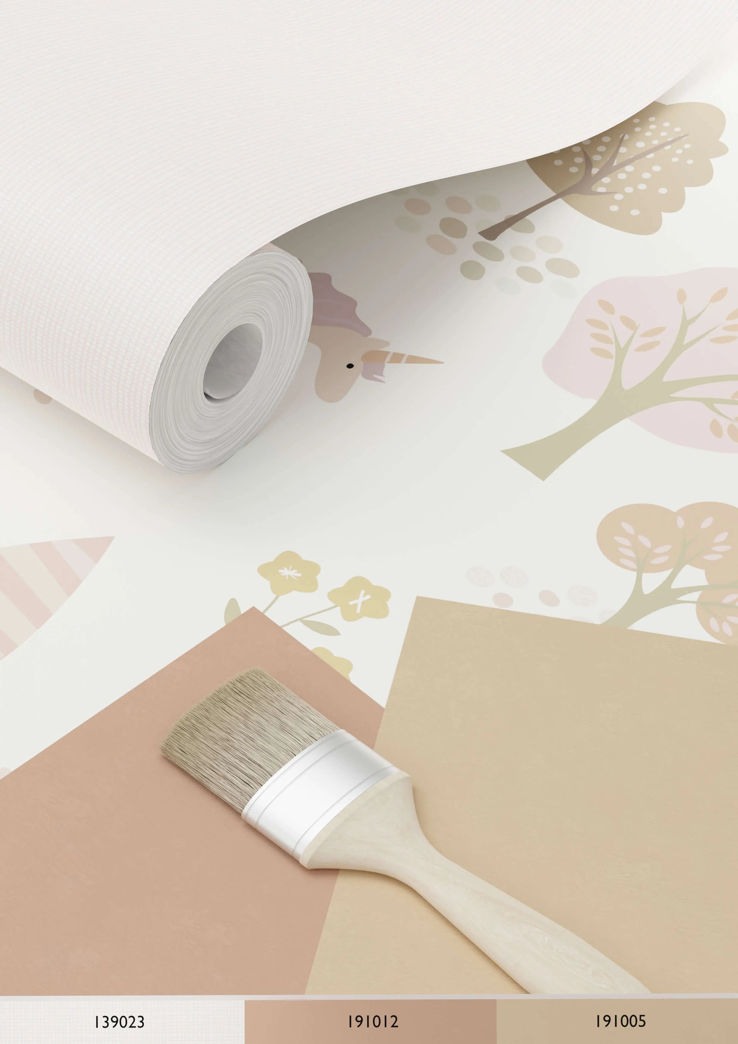 To The Moon and Back - Unicorn Friends kids wallpaper ESTAhome