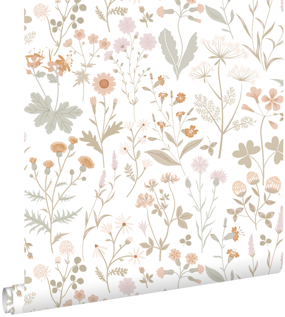 Vintage Flowers - Wild Flowers botanical wallpaper Esta    