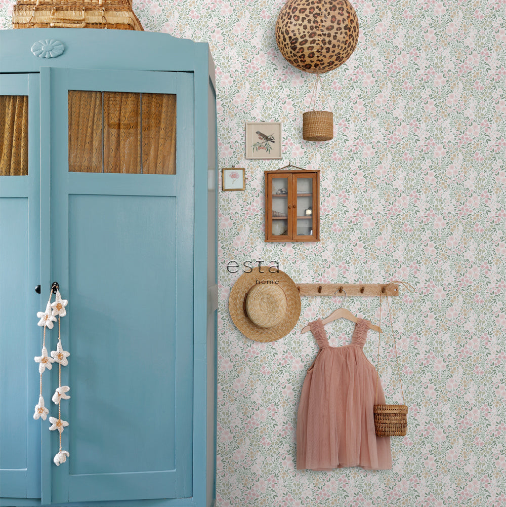 Vintage Flowers - Petit Garden botanical wallpaper Esta    