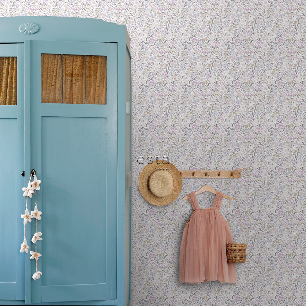 Vintage Flowers - Petit Garden botanical wallpaper Esta    