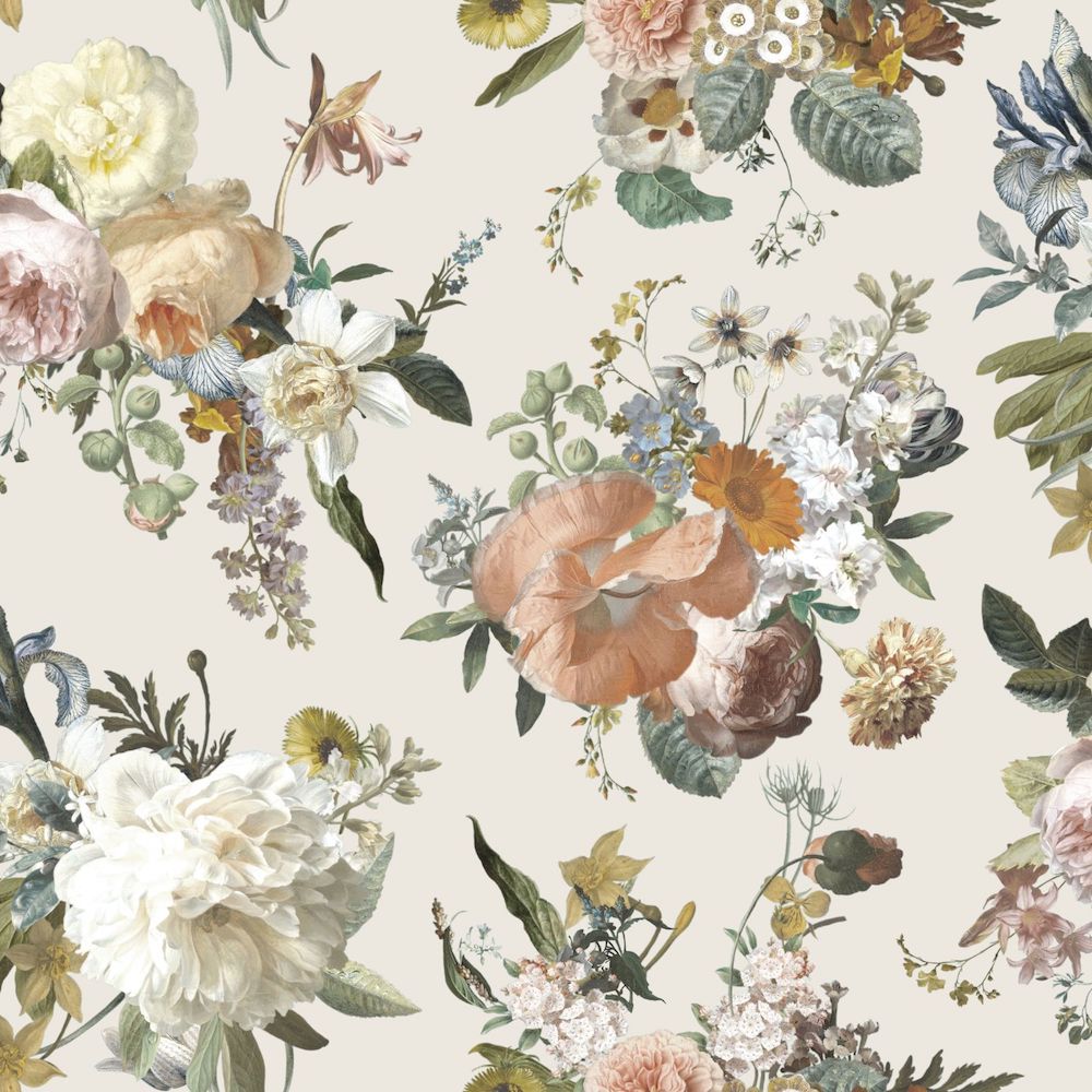 Vintage Flowers - Bloom botanical wallpaper Esta Roll Cream  139544