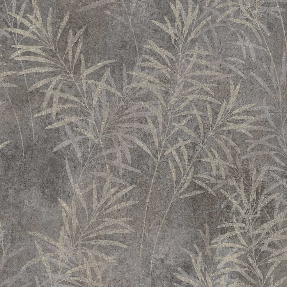 Terra - Opulent Grasslands botanical wallpaper AS Creation Roll Dark Taupe  389191