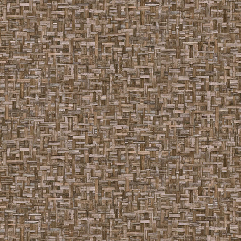 Jungle Chic - Woven Tropical bold wallpaper AS Creation Roll Brown  377061