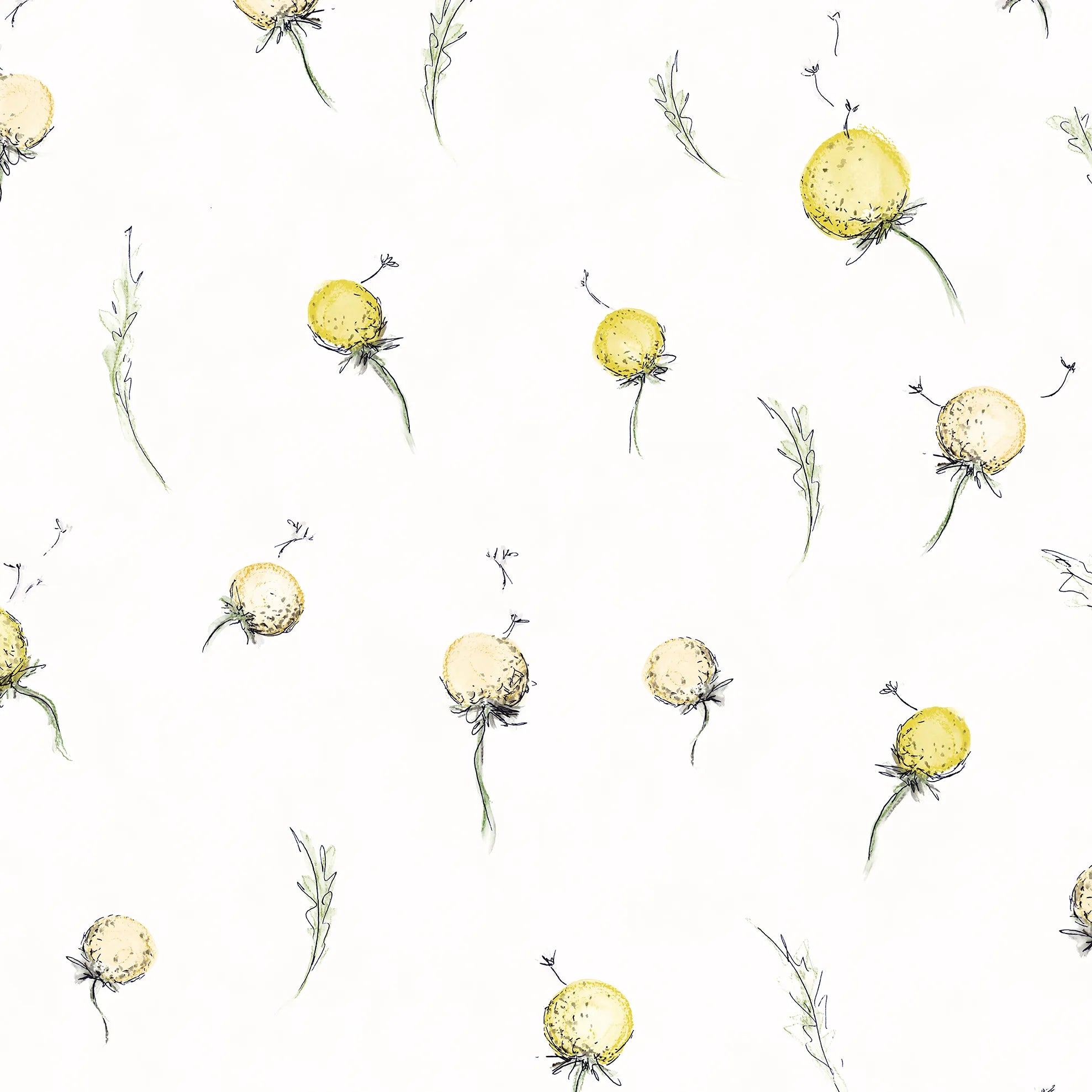 Happy Inner Child - Dandelion kids wallpaper Hohenberger Roll Yellow 27559