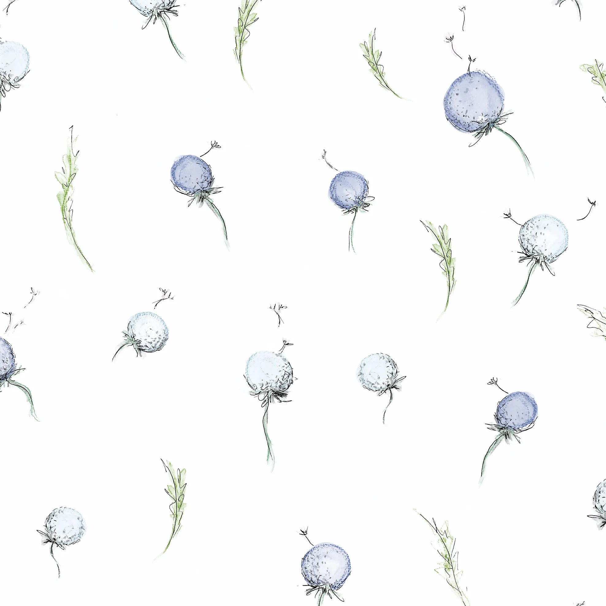 Happy Inner Child - Dandelion kids wallpaper Hohenberger Roll Blue 27561