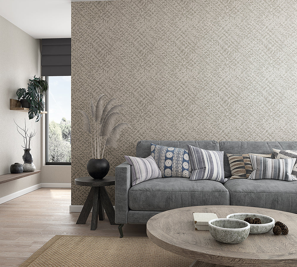 Botanica - Herringbone bold wallpaper Marburg