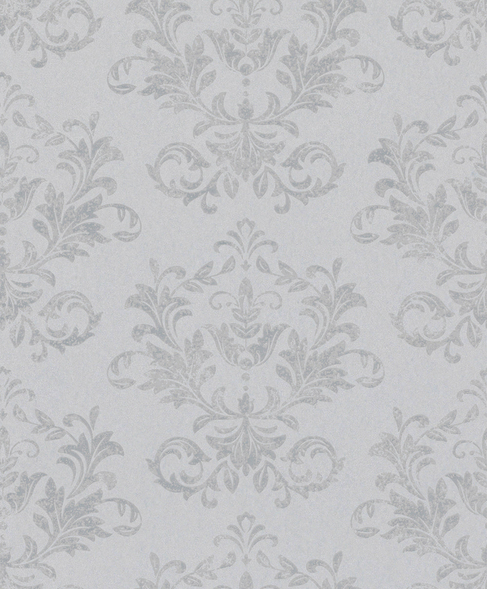 Habitat - Baroque Motif damask wallpaper Marburg Roll Grey  34014