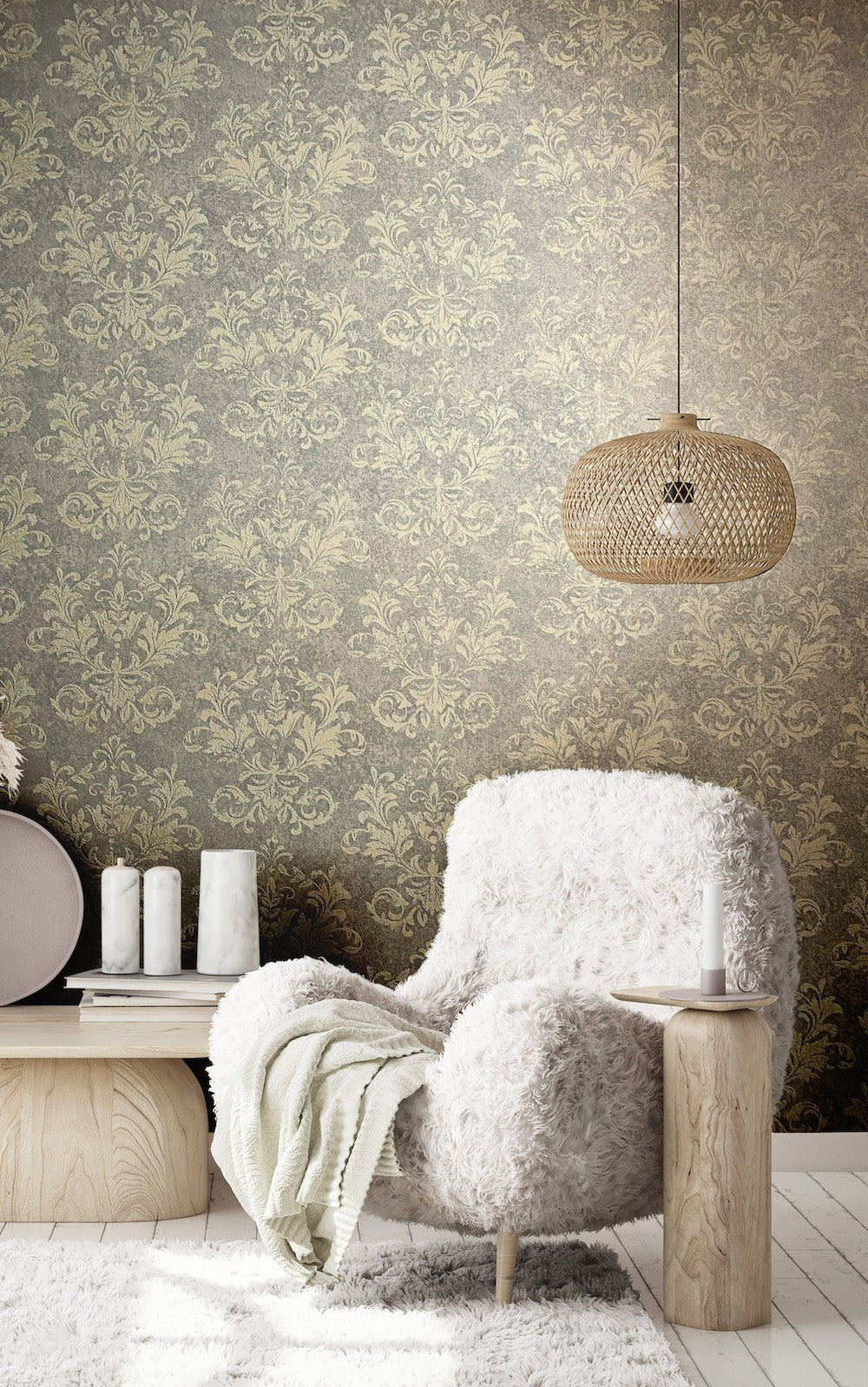 Habitat - Baroque Motif damask wallpaper Marburg    