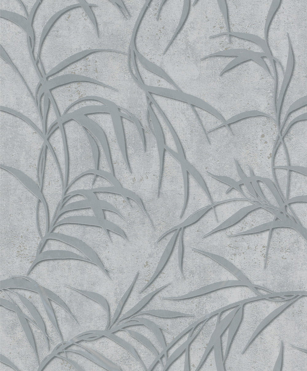City Glow - Ethereal Foliage botanical wallpaper Marburg Roll Silver  34287