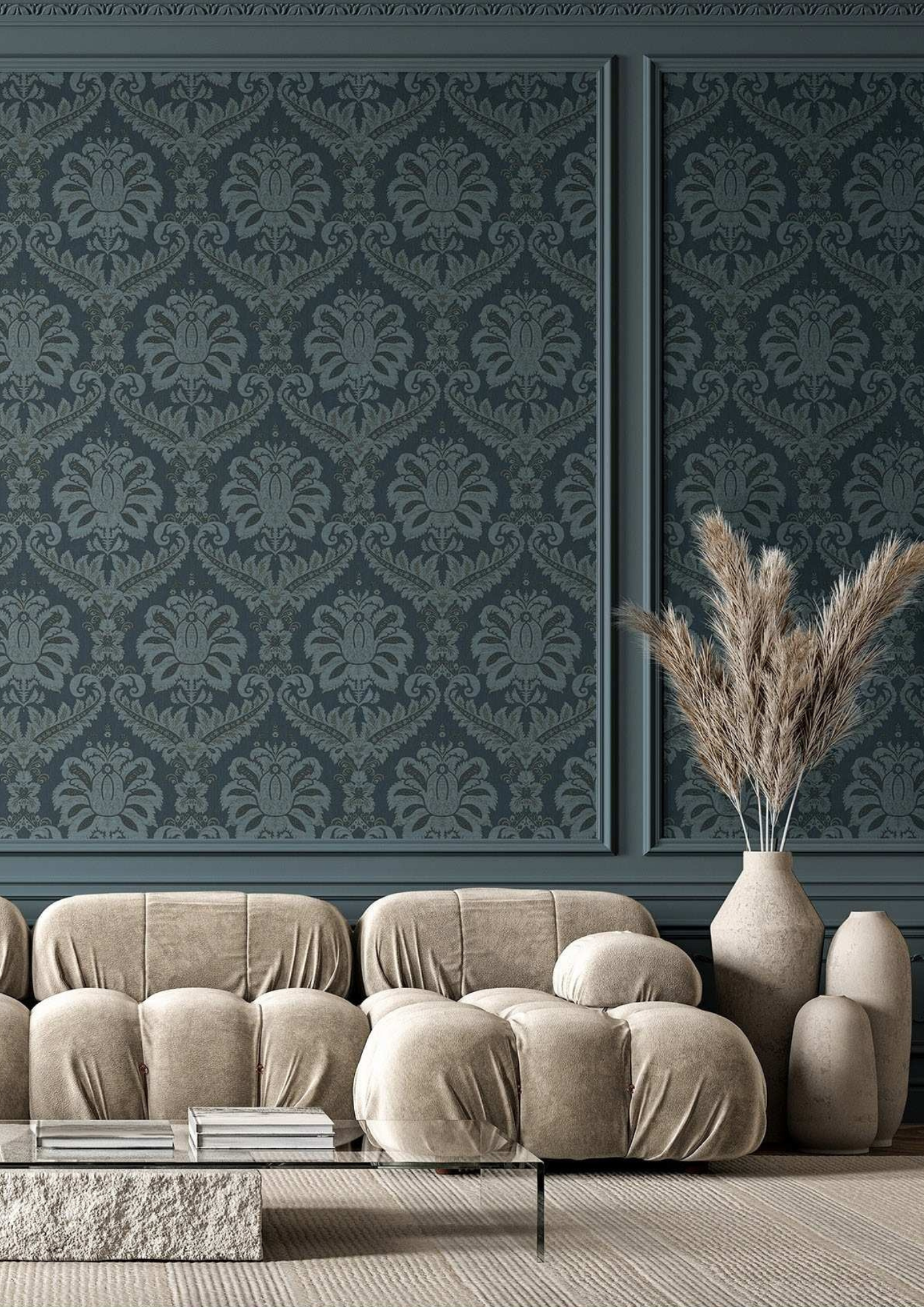 Ornamenta - Damasco damask wallpaper Parato