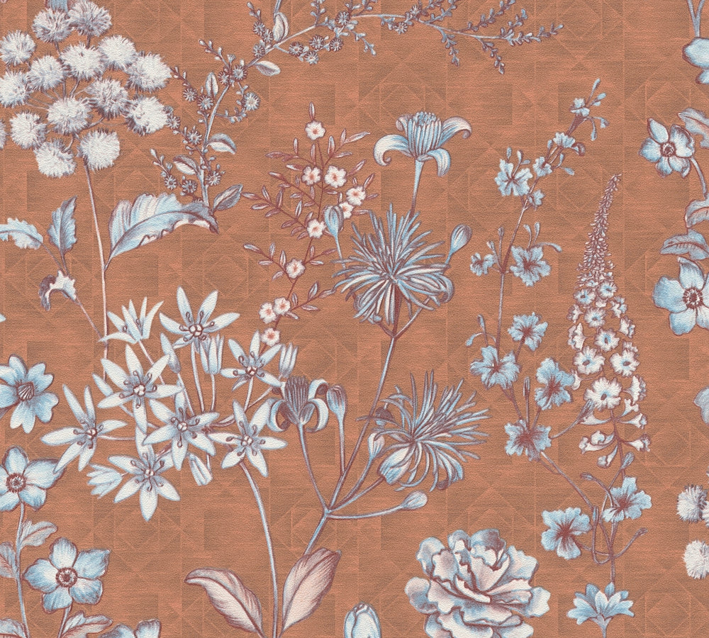 Metropolitan Stories 3 - Stockholm Floral botanical wallpaper AS Creation Roll Orange  391173
