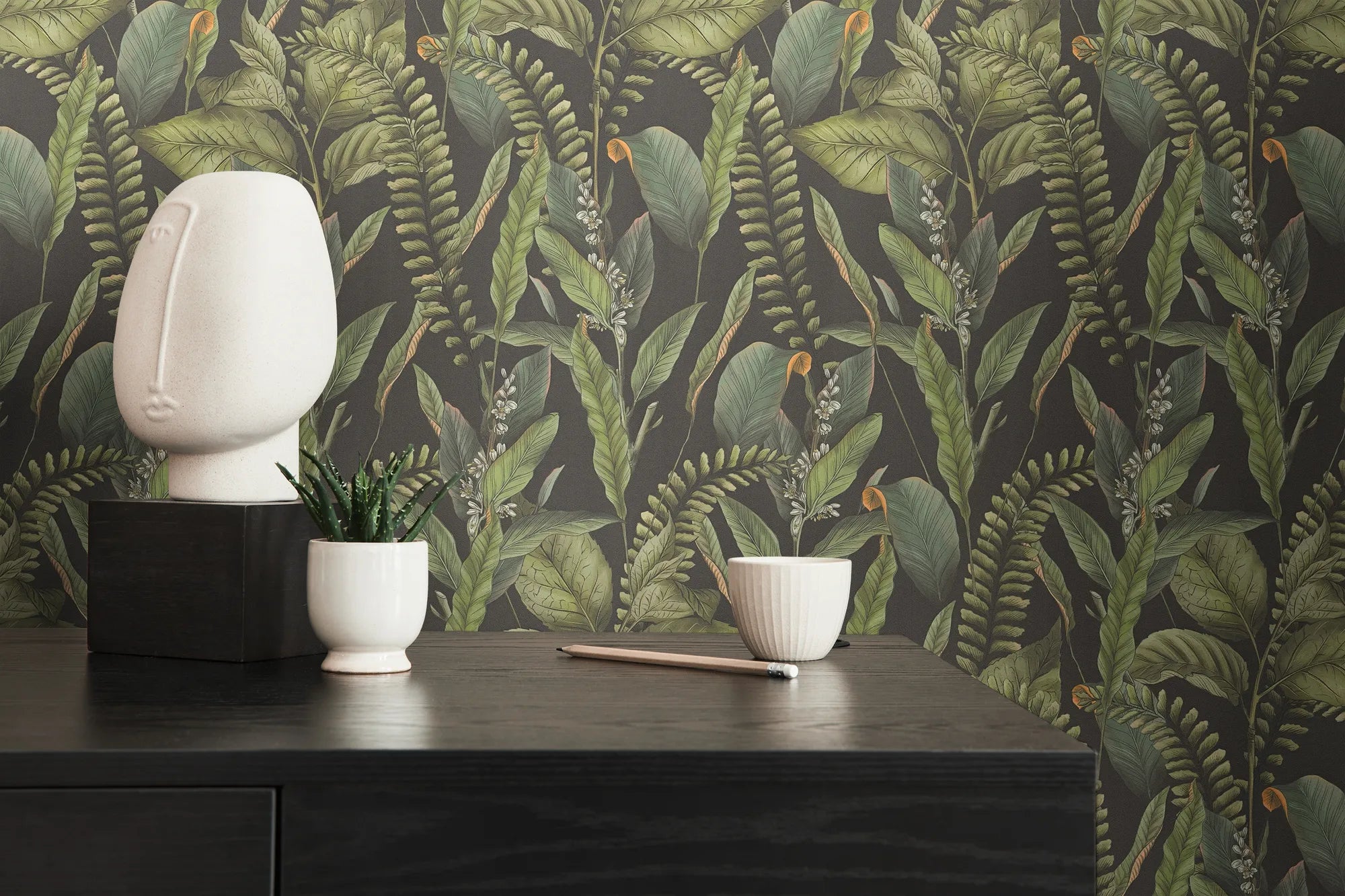 Drawn Into Nature - Foliage botanical wallpaper AS Creation