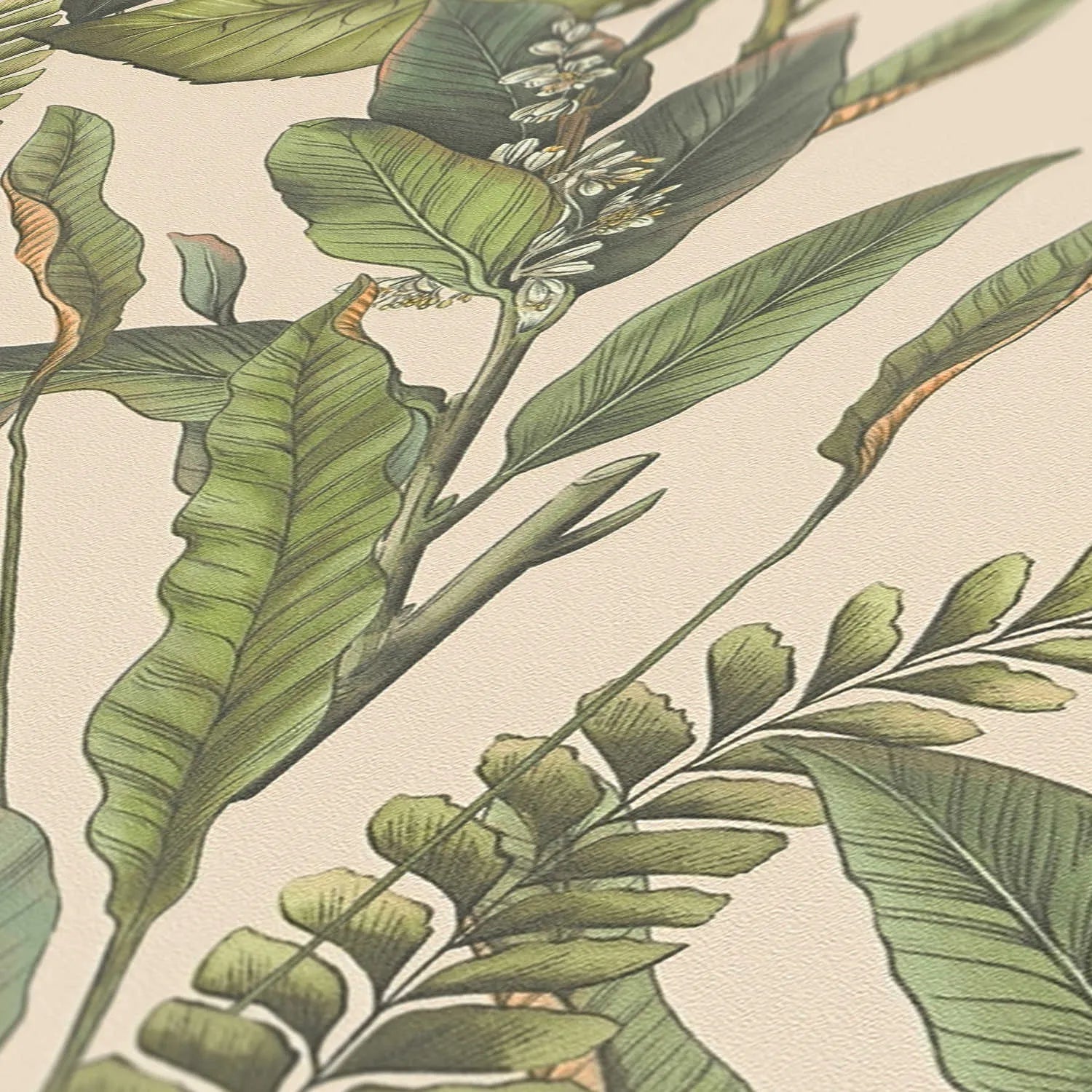 Drawn Into Nature - Foliage botanical wallpaper AS Creation