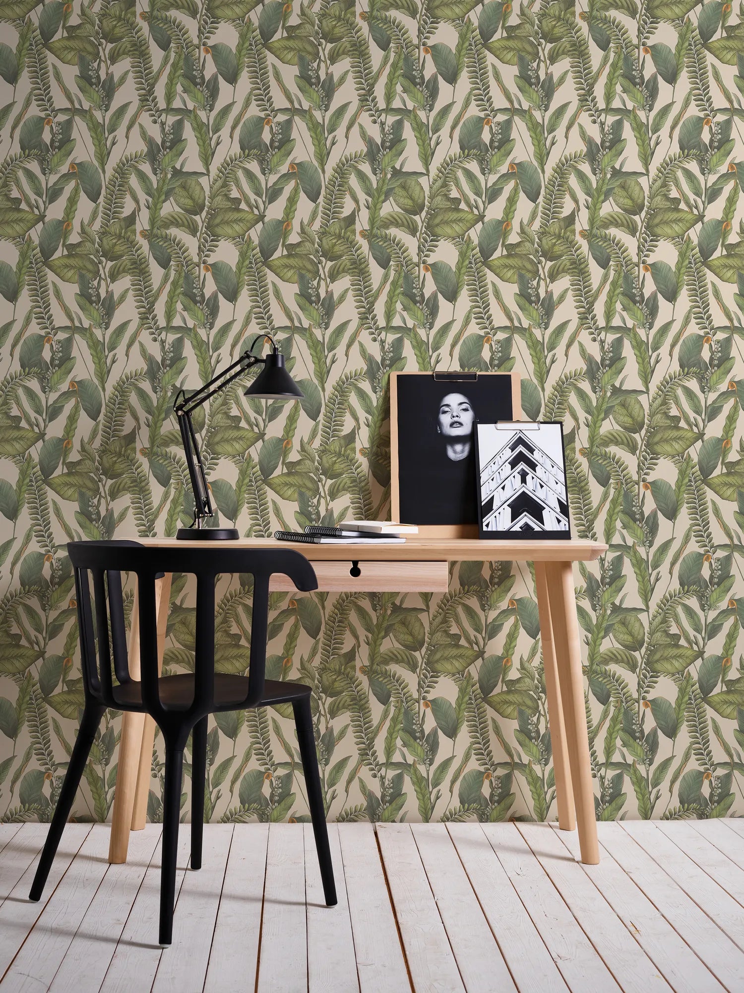 Drawn Into Nature - Foliage botanical wallpaper AS Creation