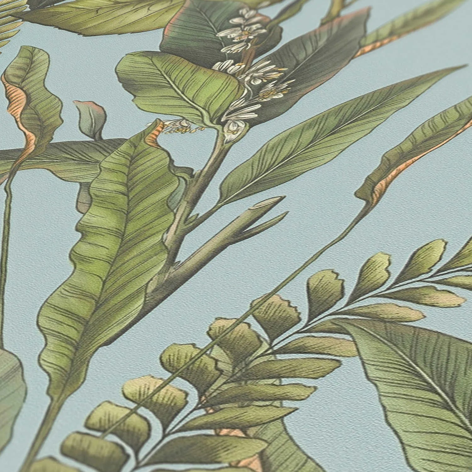 Drawn Into Nature - Foliage botanical wallpaper AS Creation