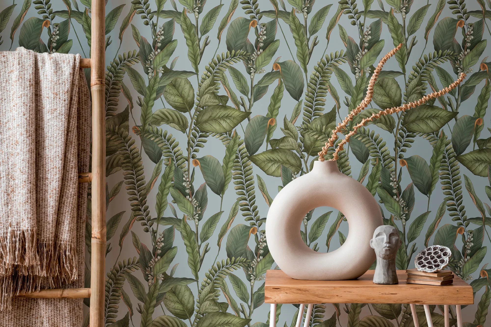 Drawn Into Nature - Foliage botanical wallpaper AS Creation