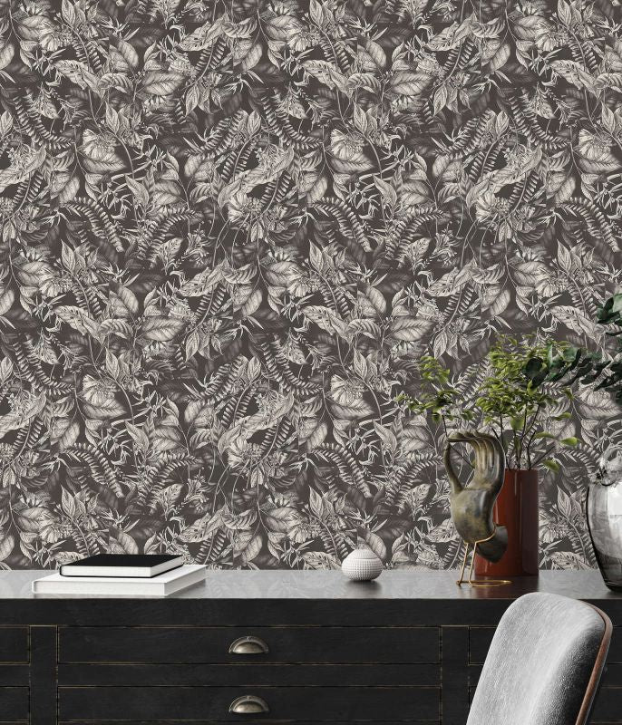 Drawn Into Nature - Dancing Nature botanical wallpaper AS Creation