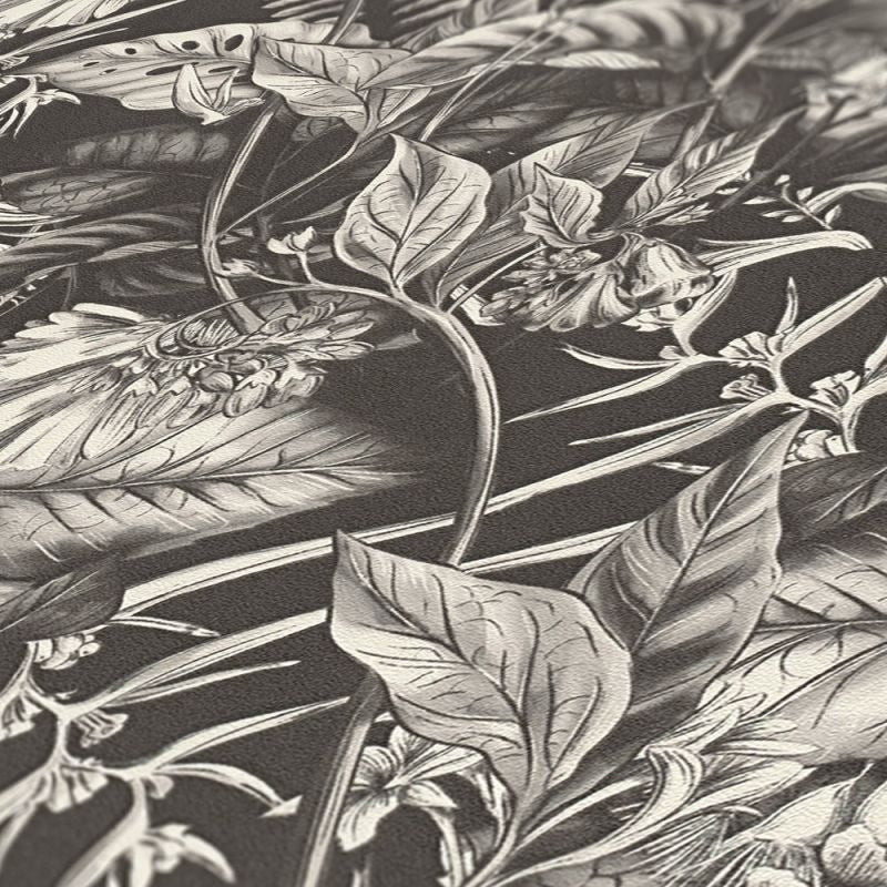 Drawn Into Nature - Dancing Nature botanical wallpaper AS Creation
