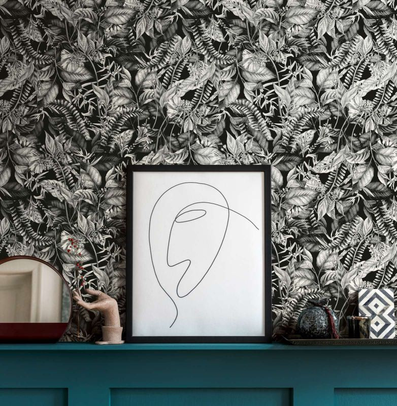 Drawn Into Nature - Dancing Nature botanical wallpaper AS Creation