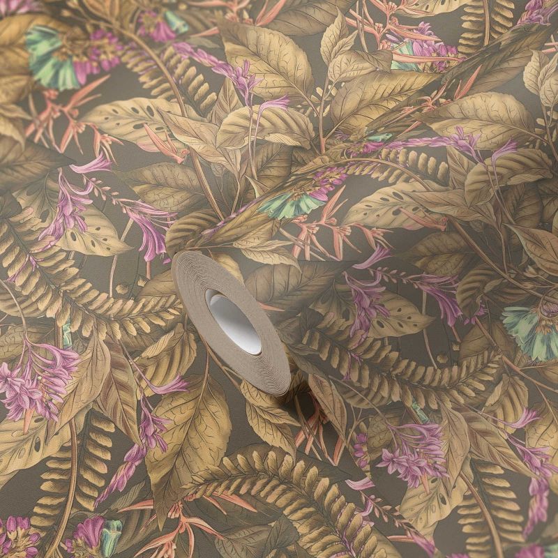 Drawn Into Nature - Dancing Nature botanical wallpaper AS Creation