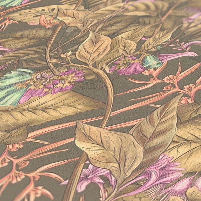 Drawn Into Nature - Dancing Nature botanical wallpaper AS Creation