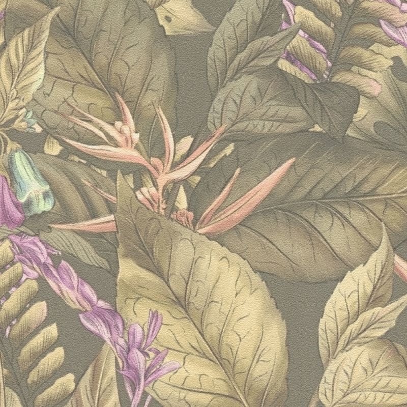 Drawn Into Nature - Dancing Nature botanical wallpaper AS Creation Sample Yellow 394253-S