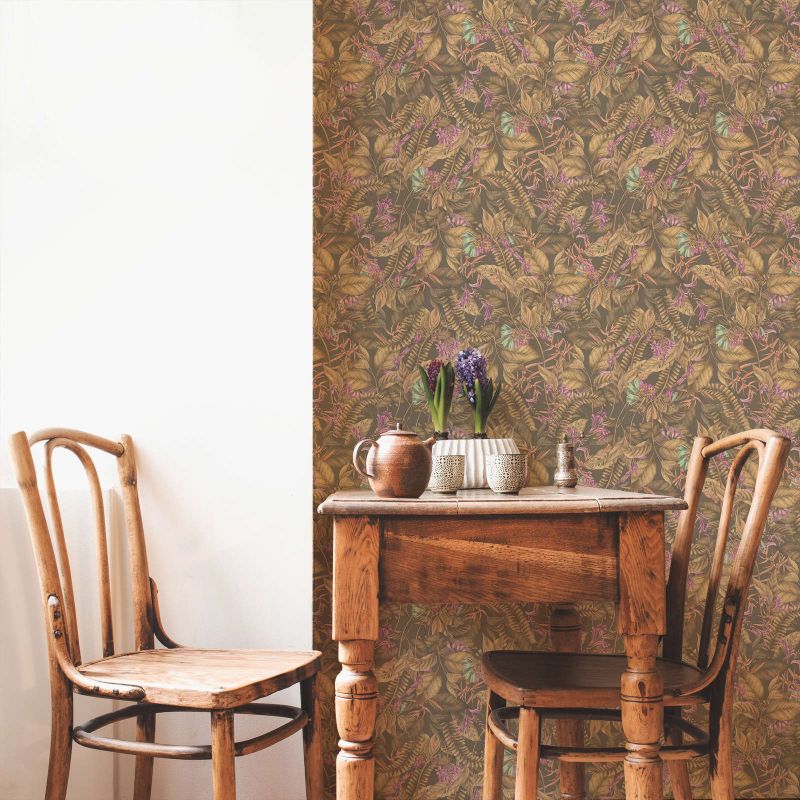 Drawn Into Nature - Dancing Nature botanical wallpaper AS Creation