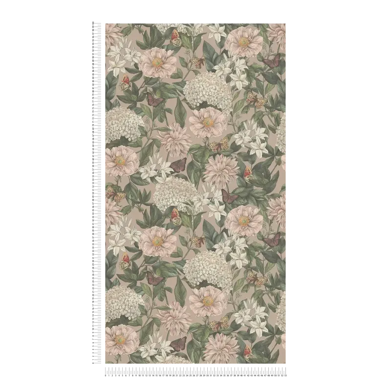 Drawn Into Nature - Flower Poetry botanical wallpaper AS Creation