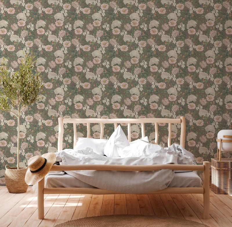 Drawn Into Nature - Flower Poetry botanical wallpaper AS Creation