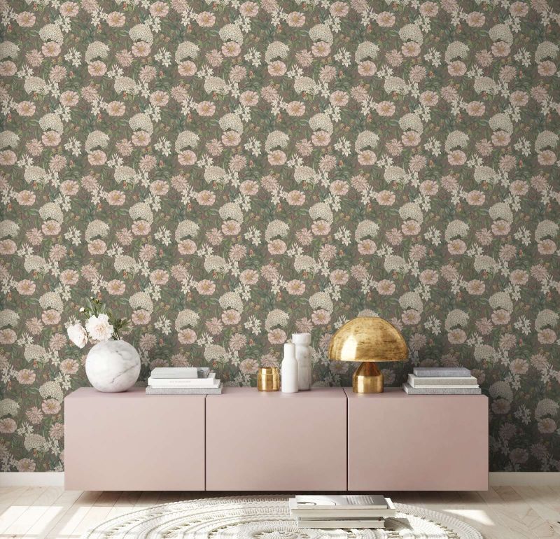 Drawn Into Nature - Flower Poetry botanical wallpaper AS Creation