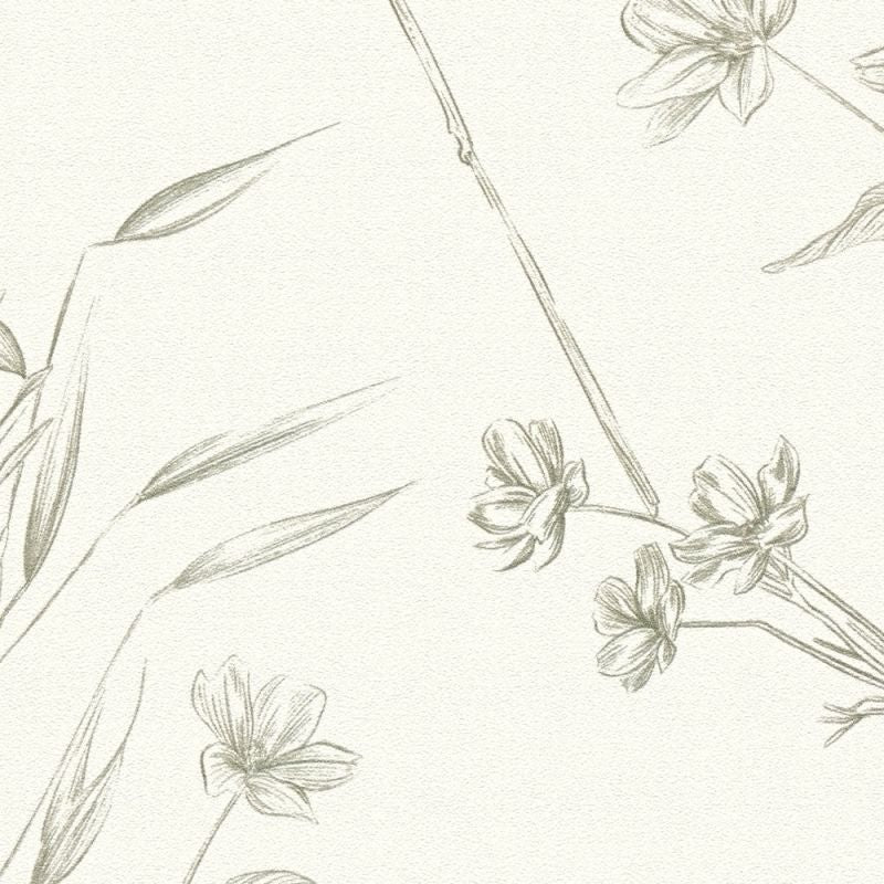 Drawn Into Nature - Protea botanical wallpaper AS Creation