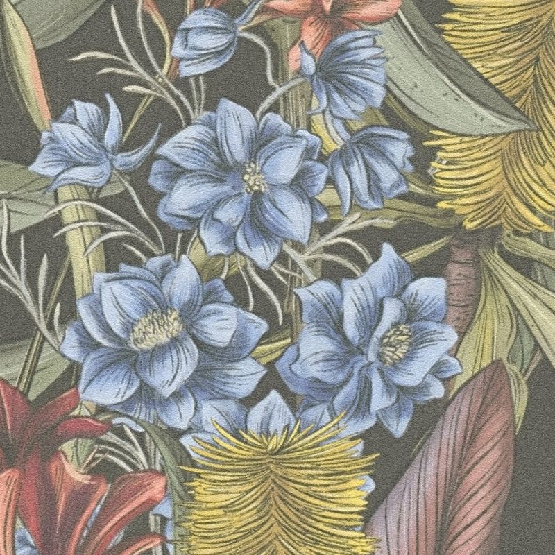 Drawn Into Nature - Flower Power botanical wallpaper AS Creation