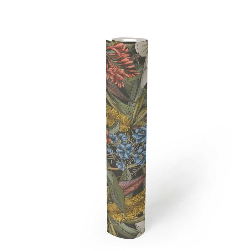 Drawn Into Nature - Flower Power botanical wallpaper AS Creation