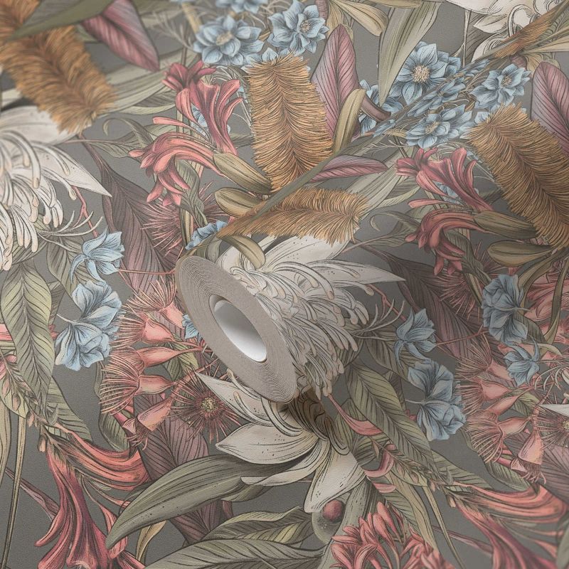 Drawn Into Nature - Flower Power botanical wallpaper AS Creation