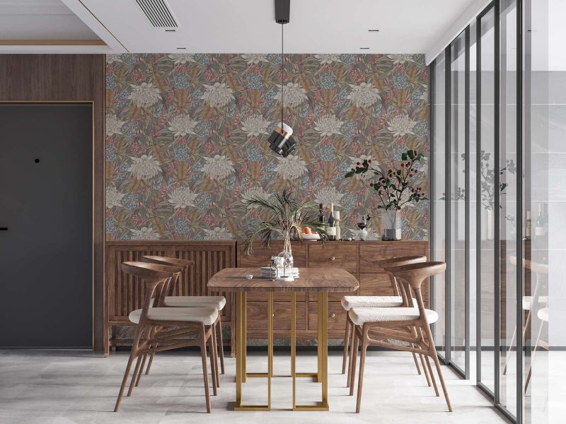 Drawn Into Nature - Flower Power botanical wallpaper AS Creation
