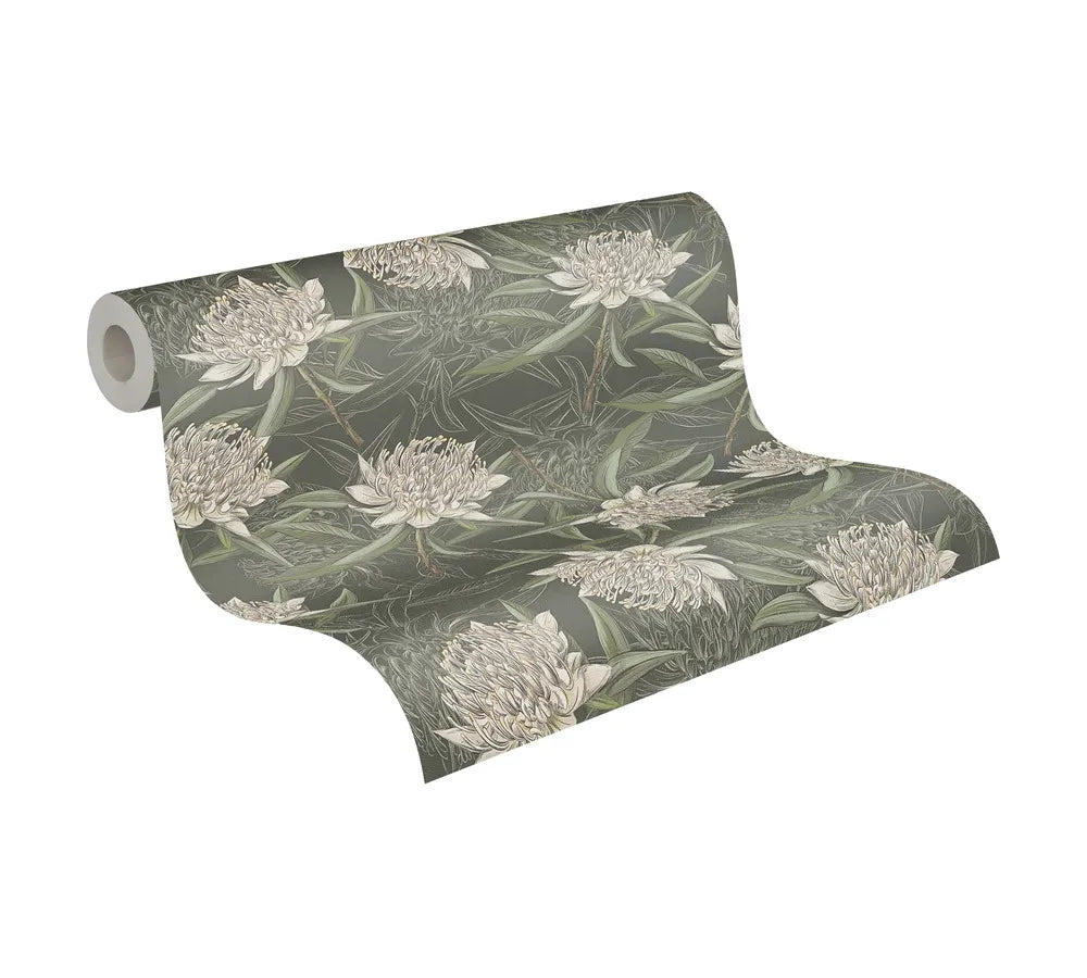 Drawn Into Nature - Full Bloom botanical wallpaper AS Creation
