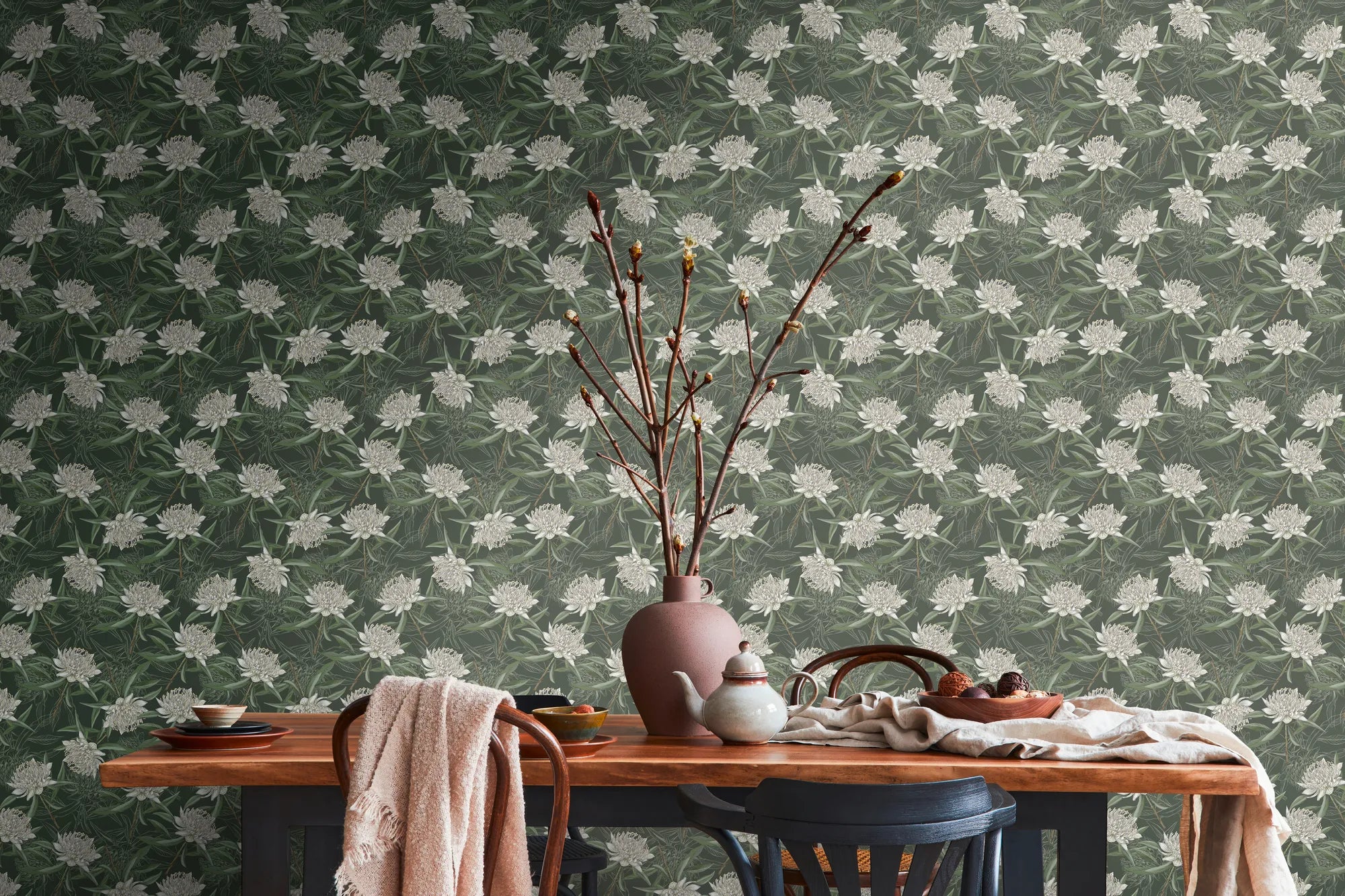 Drawn Into Nature - Full Bloom botanical wallpaper AS Creation
