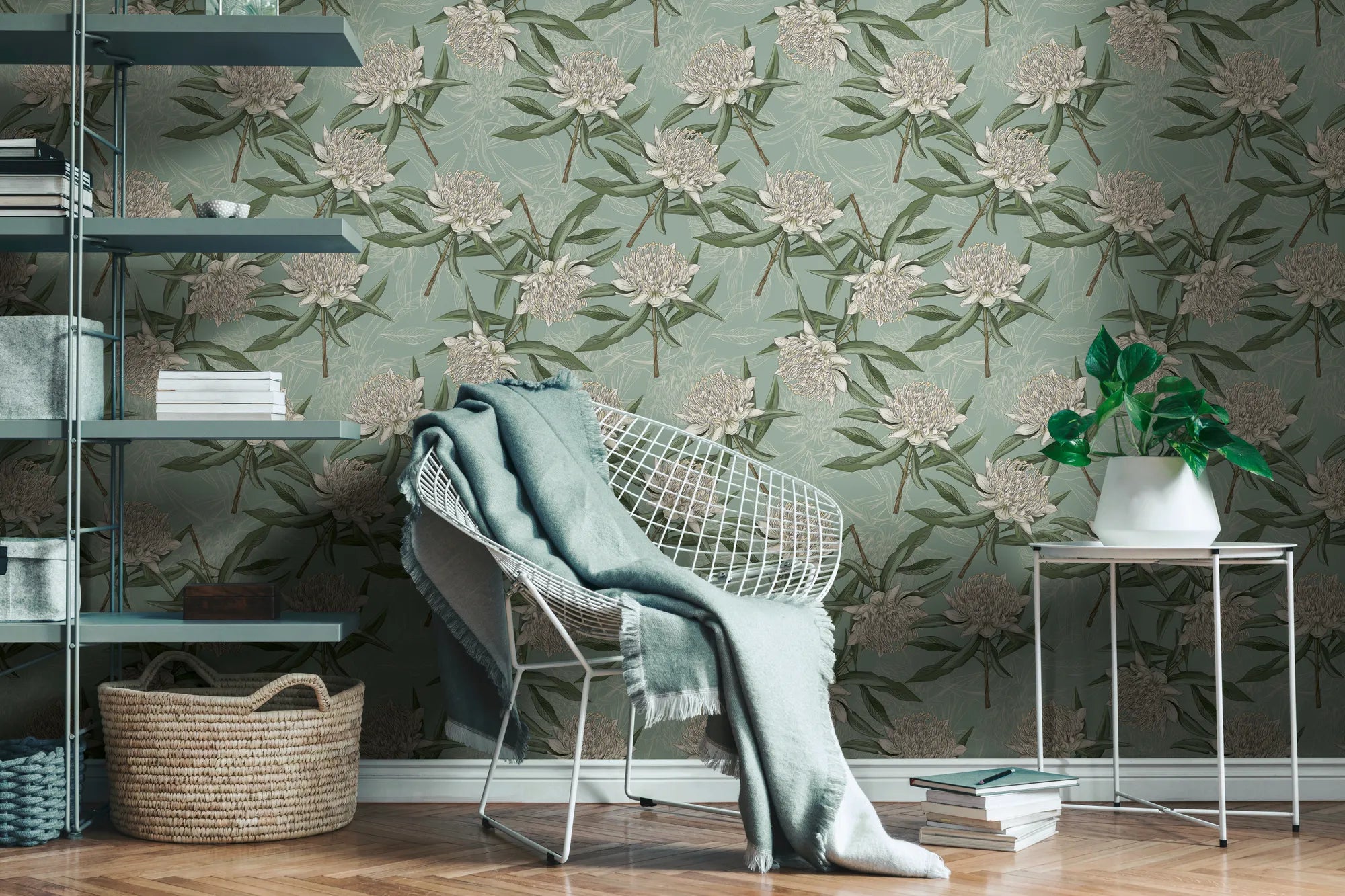 Drawn Into Nature - Full Bloom botanical wallpaper AS Creation