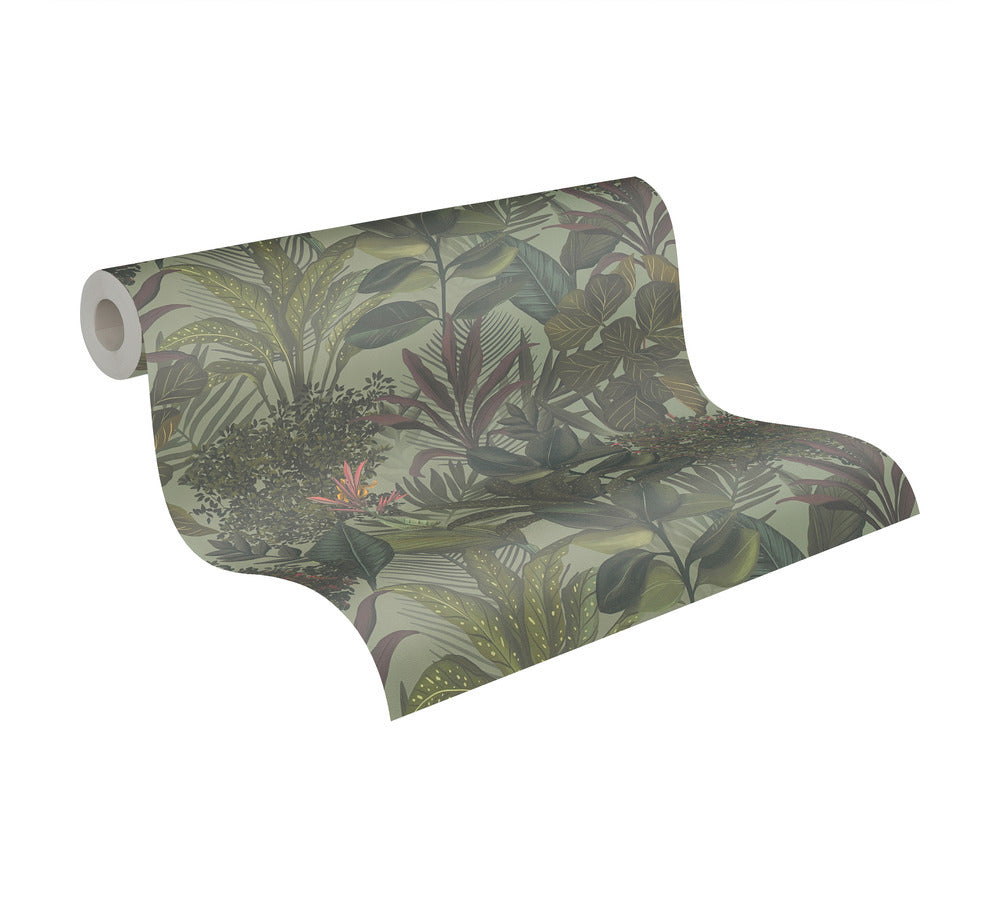 Drawn Into Nature - Mystery Jungle botanical wallpaper AS Creation    