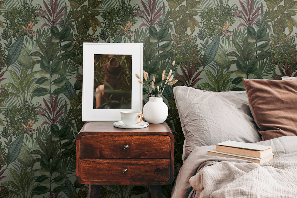 Drawn Into Nature - Mystery Jungle botanical wallpaper AS Creation    