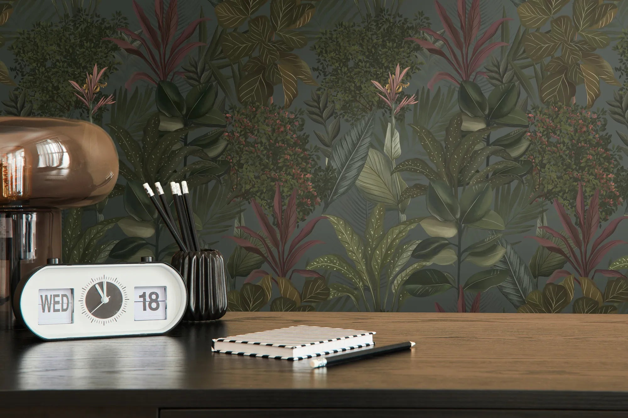 Drawn Into Nature - Mystery Jungle botanical wallpaper AS Creation