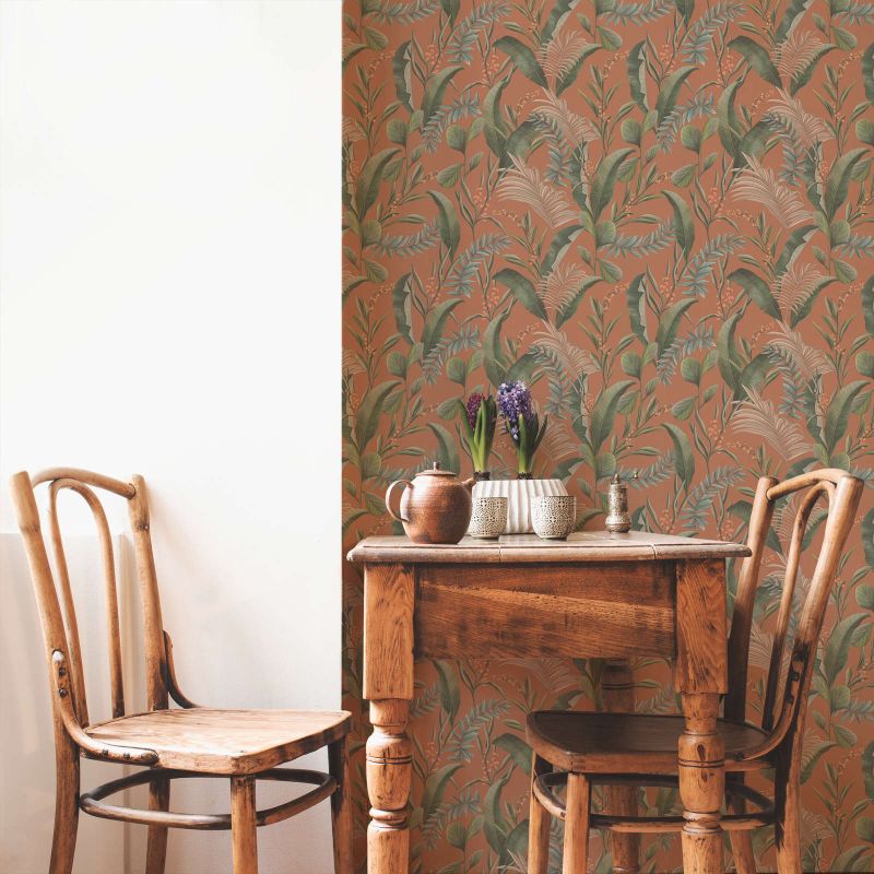Drawn Into Nature - Jungle botanical wallpaper AS Creation