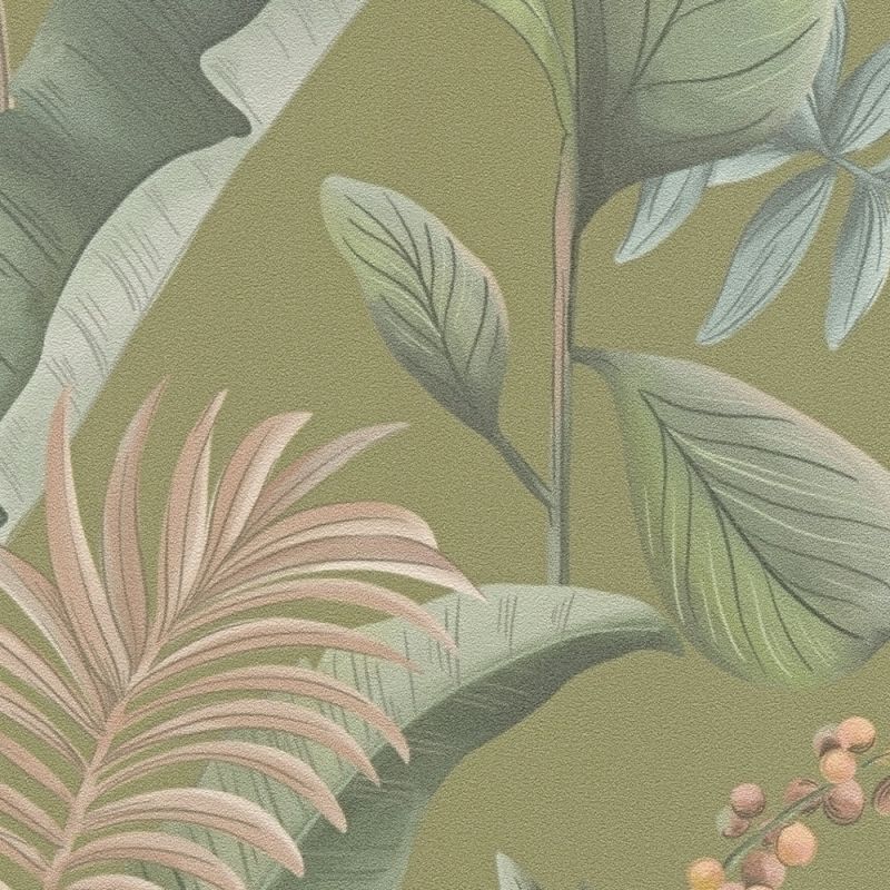 Drawn Into Nature - Jungle botanical wallpaper AS Creation