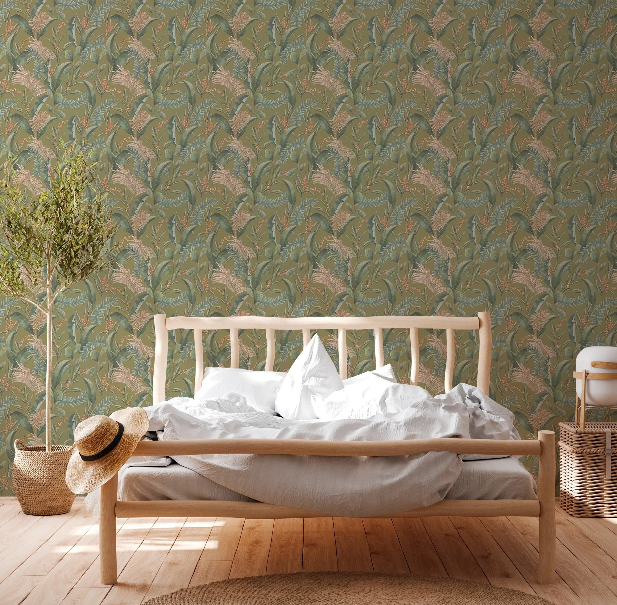 Drawn Into Nature - Jungle botanical wallpaper AS Creation