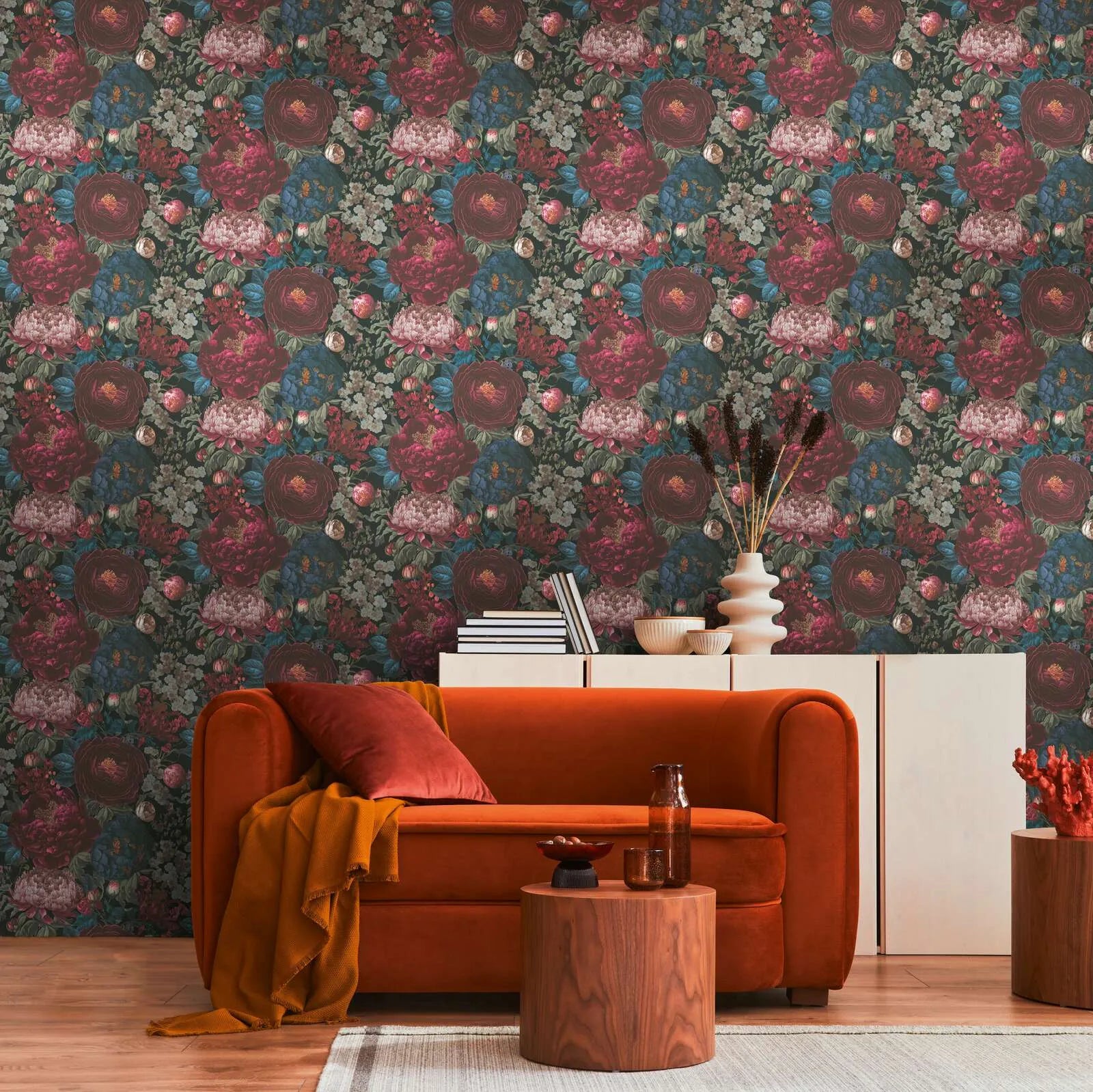 Michalsky 6 - Midnight Petal botanical wallpaper AS Creation