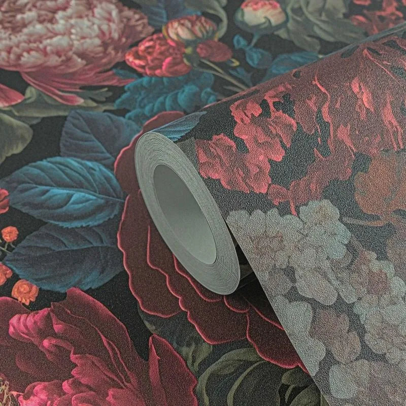 Michalsky 6 - Midnight Petal botanical wallpaper AS Creation