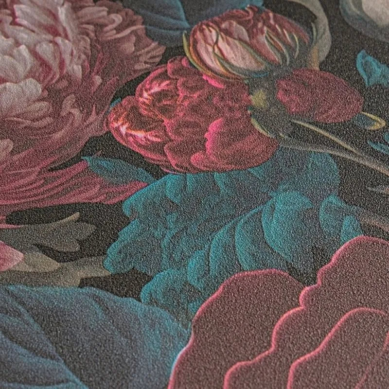 Michalsky 6 - Midnight Petal botanical wallpaper AS Creation